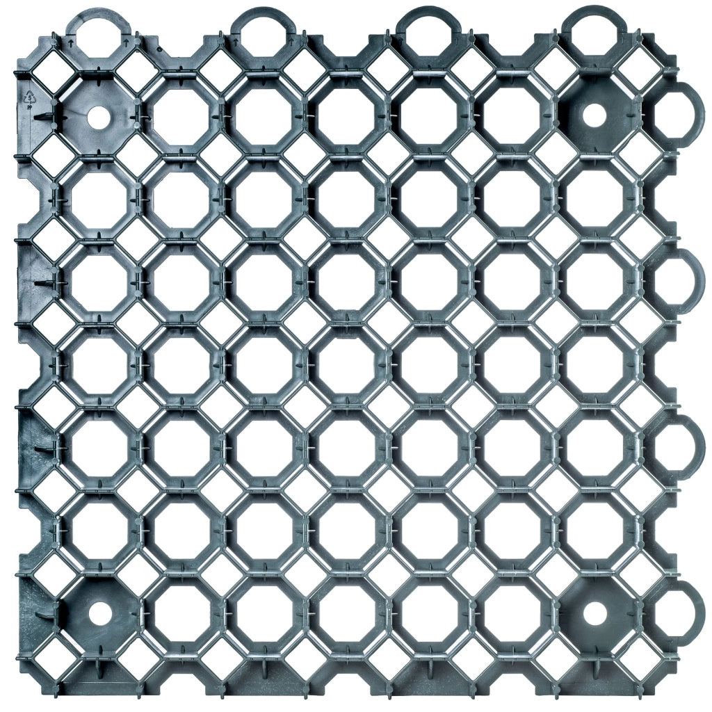 Griglia di protezione per prato KADAX Geogrid 50x50x3,5 cm, 24 pezzi, giardino, 530 tonnellate/m²