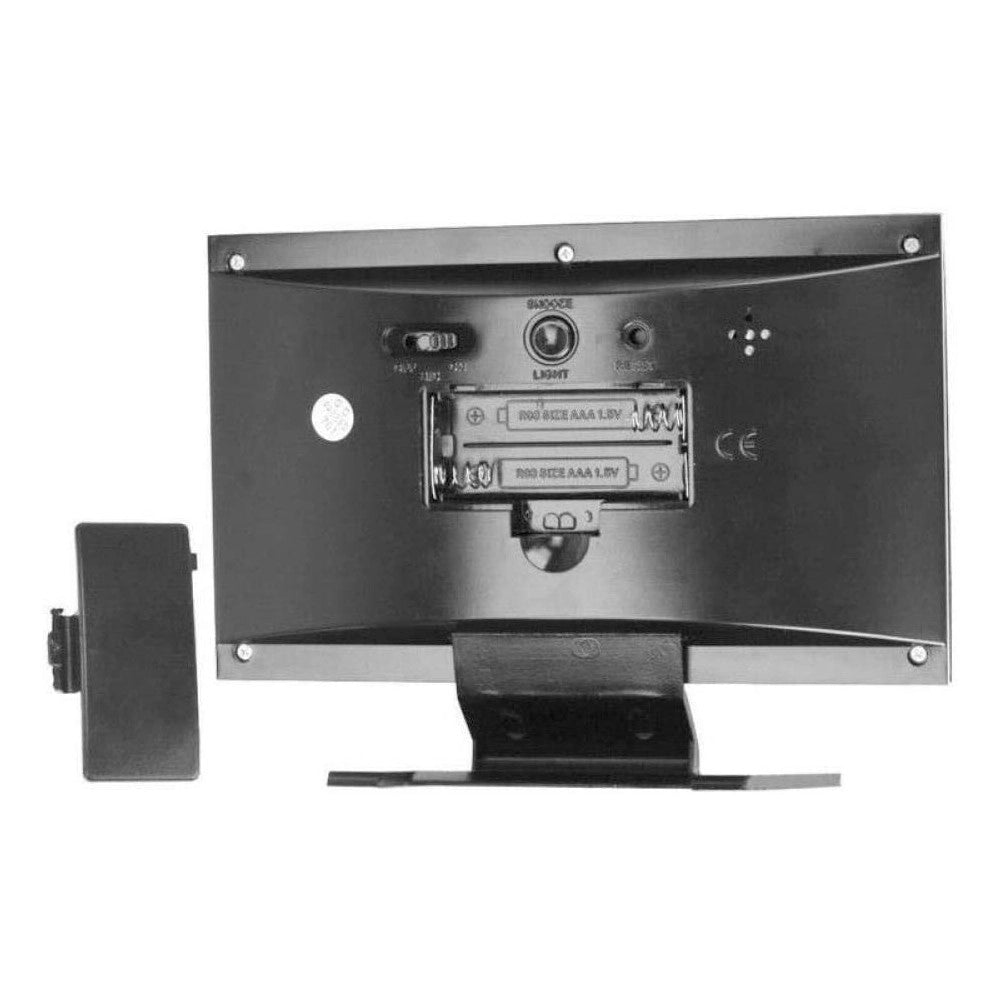 Trade Shop - Sveglia Orologio Da Tavolo Ampio Display Lcd Retro Illuminato A Led -
