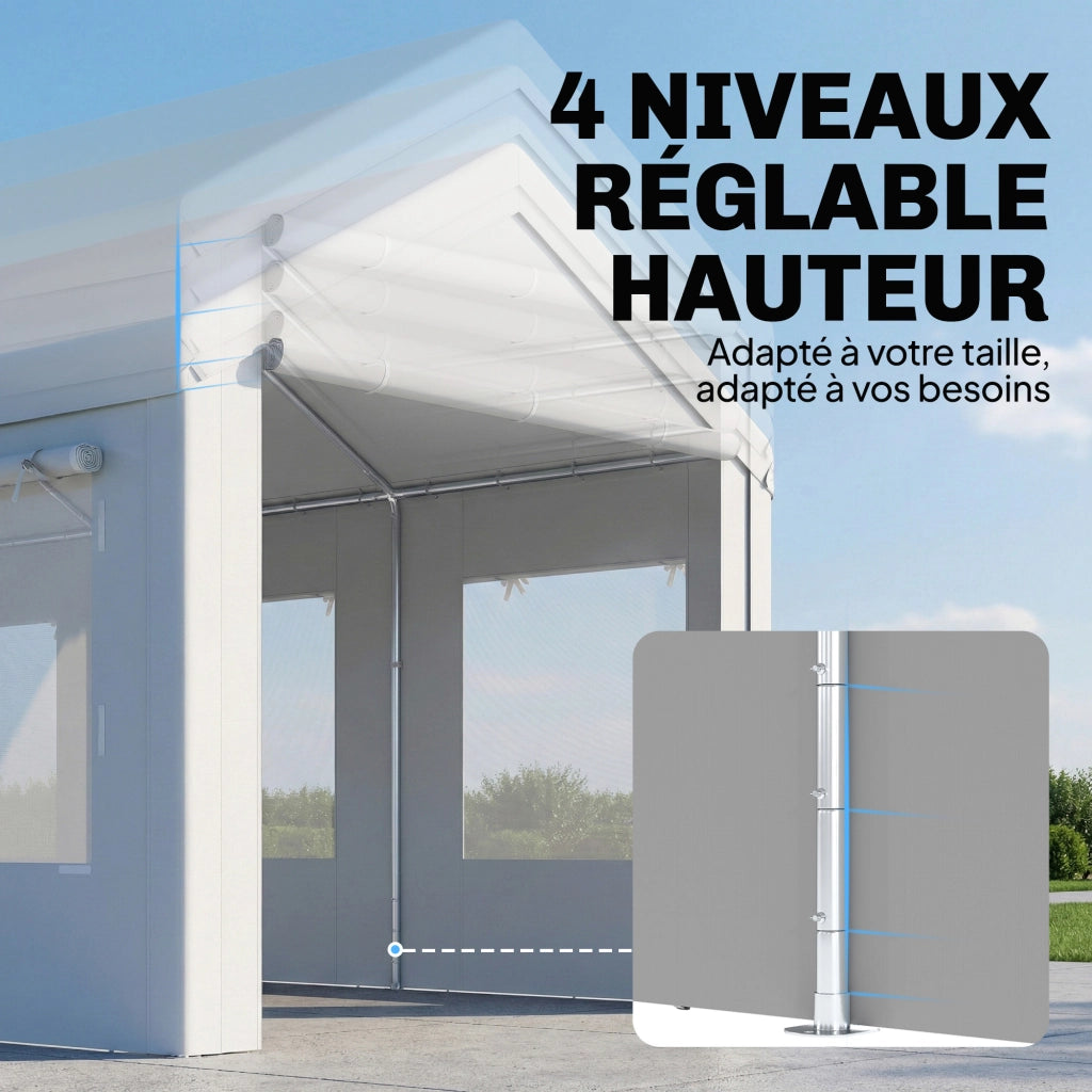 Tenda Auto Garage 3x6m ¨C Minimal ¨C Bianco