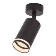 Faretto soffitto moderno nero tondo orientabile GU10