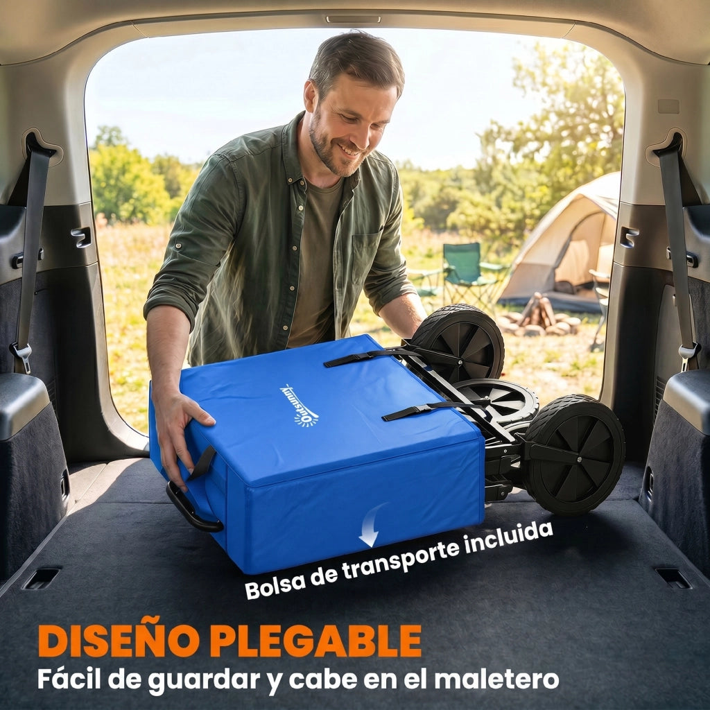 Carrello Pieghevole con Telo ¨C Minimal ¨C Blu, 100 kg
