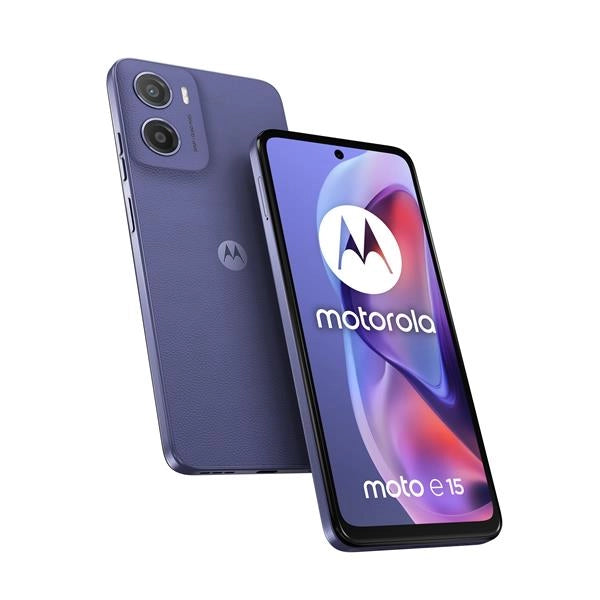 Motorola moto e15 16,9 cm (6.67") doppia sim android 14 go edition 4g usb tipo-c 2 gb 64 gb 5200 mah lavanda - PB6S0002SE