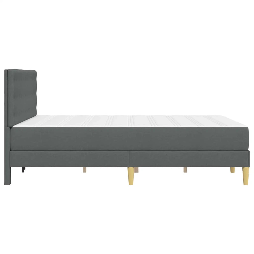 Struttura letto con materasso-Giroletto Grigio scuro 120 x 190 cm Tessuto