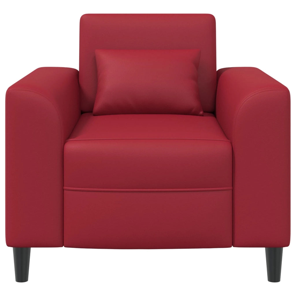 Poltrona Rosso Vino Similpelle 42042470