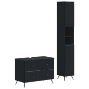 Set di Armadi da Bagno da 2 Pezzi BREDA Nero 3417559