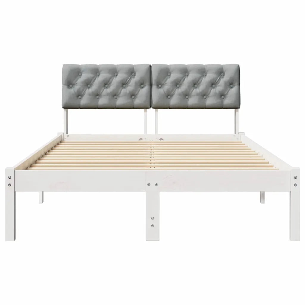 Struttura del Letto Bianco e grigio chiaro 120 x 200 cm 878613