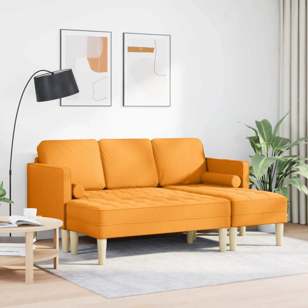 Set di divani 2 pz Giallo Scuro Poliestere 3329260
