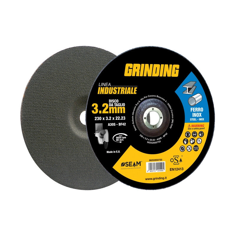 GRINDING INDUSTRIALE DISCO FERRO DEPRESSO 230X3,2- 5,0 pz