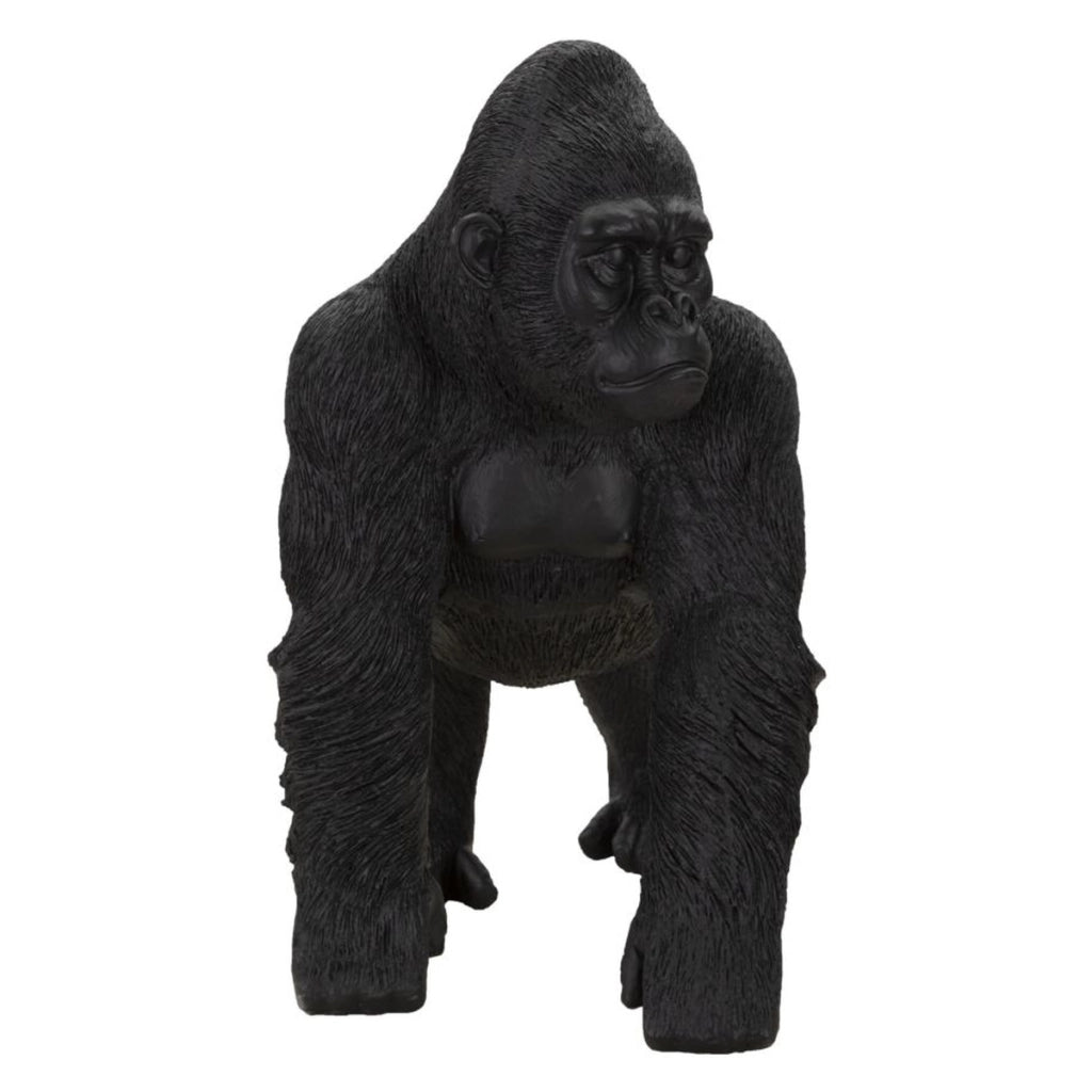 Scultura Gorilla 2, Nero, Poliresina, 35x21,5x37,5 cm