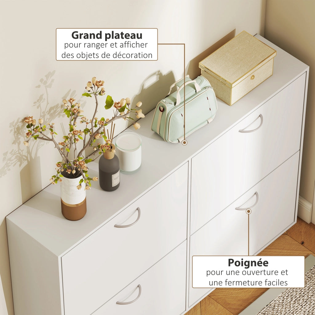 Armadio per Scarpe ¨C Minimal ¨C Bianco 120x24x81 cm