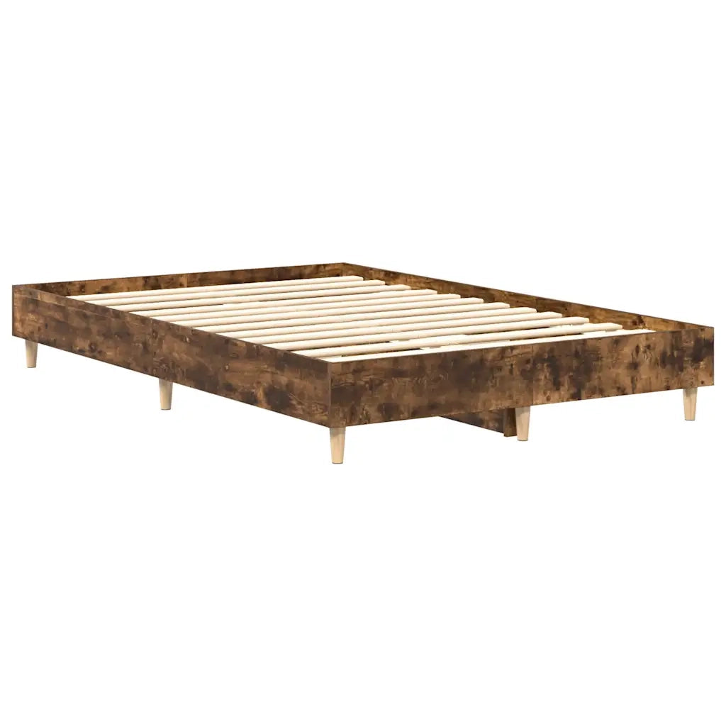 Giroletto senza Materasso-Struttura Letto Rovere Fumo 140x190 cm in Truciolato 923421