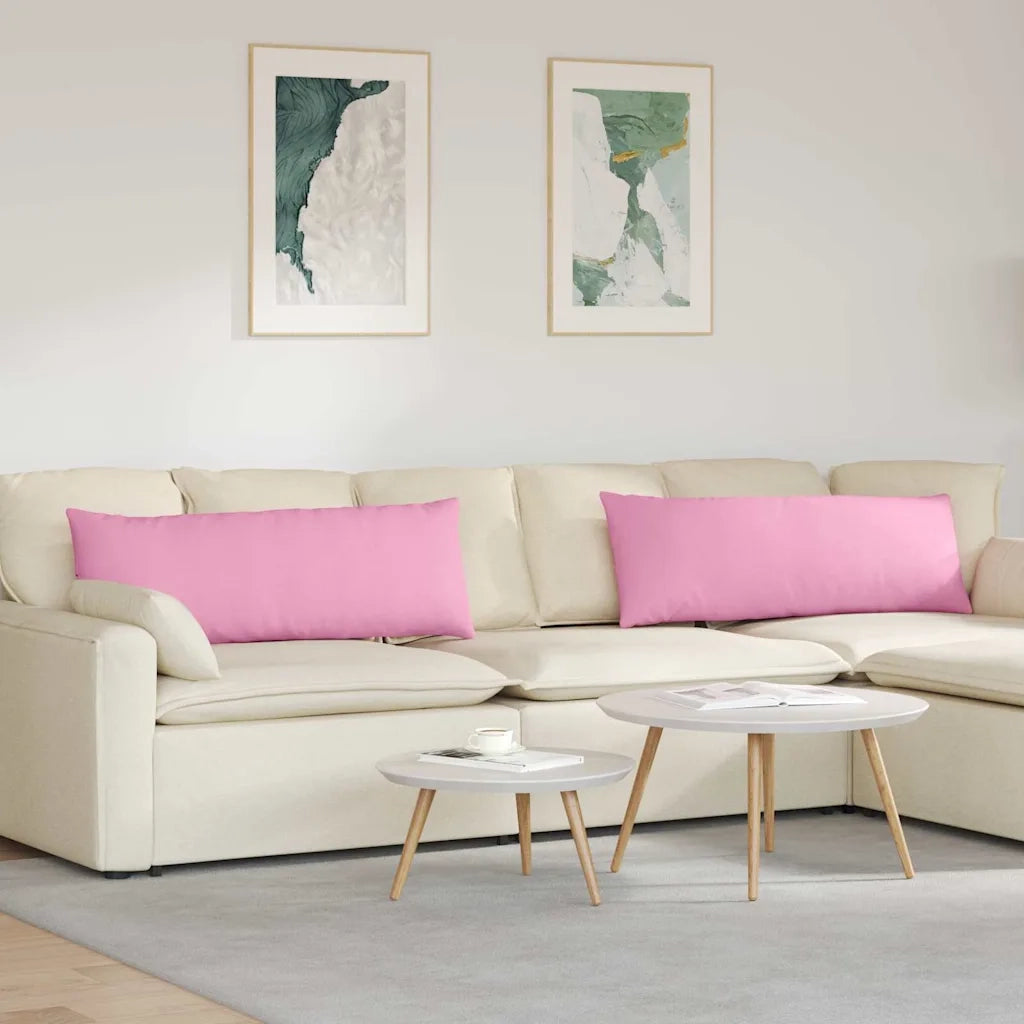 Cuscini da Divano 2 pcs Rosa 120 x 40 cm Tessuto 42013797