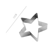 Trade Shop - Set 2 Pezzi Stampo Forme Per Dolci Torte Biscotti Stampi Forma Stella 10cm 98939 -