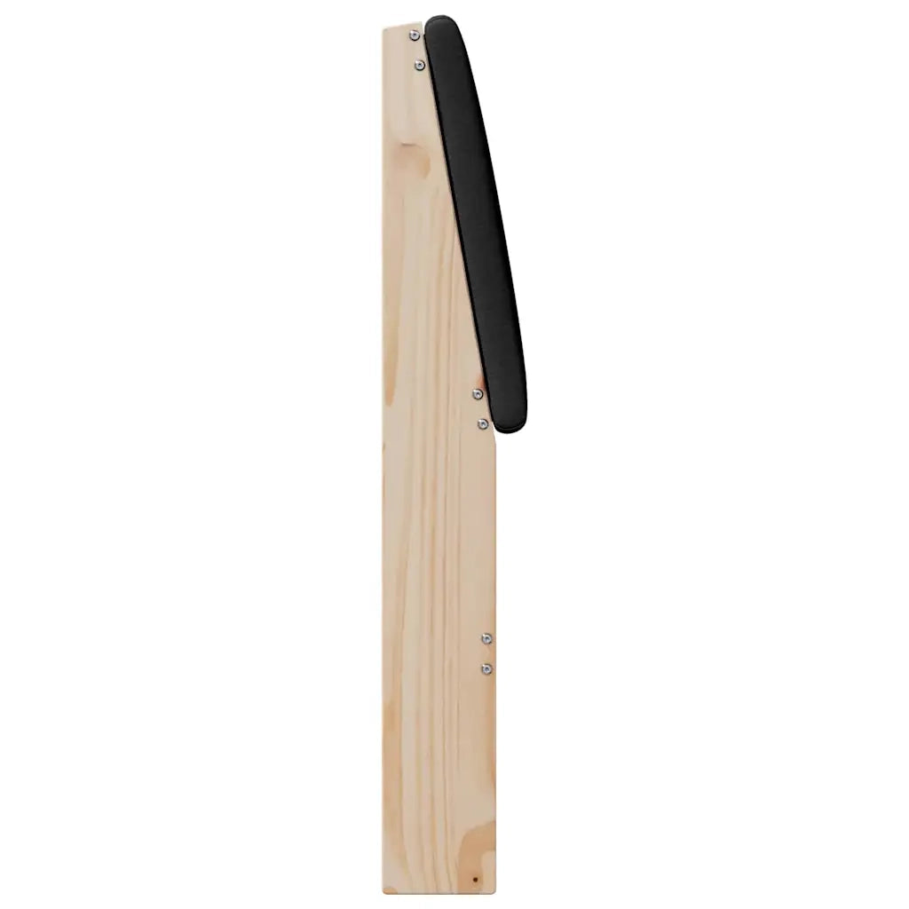 Testiera | Testata imbottita Nero 80 cm Pino massello