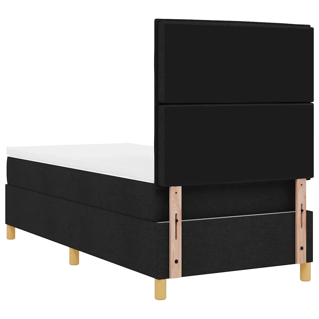 Letto a molle con materasso Nero 90 x 200 cm Tessuto 3339513
