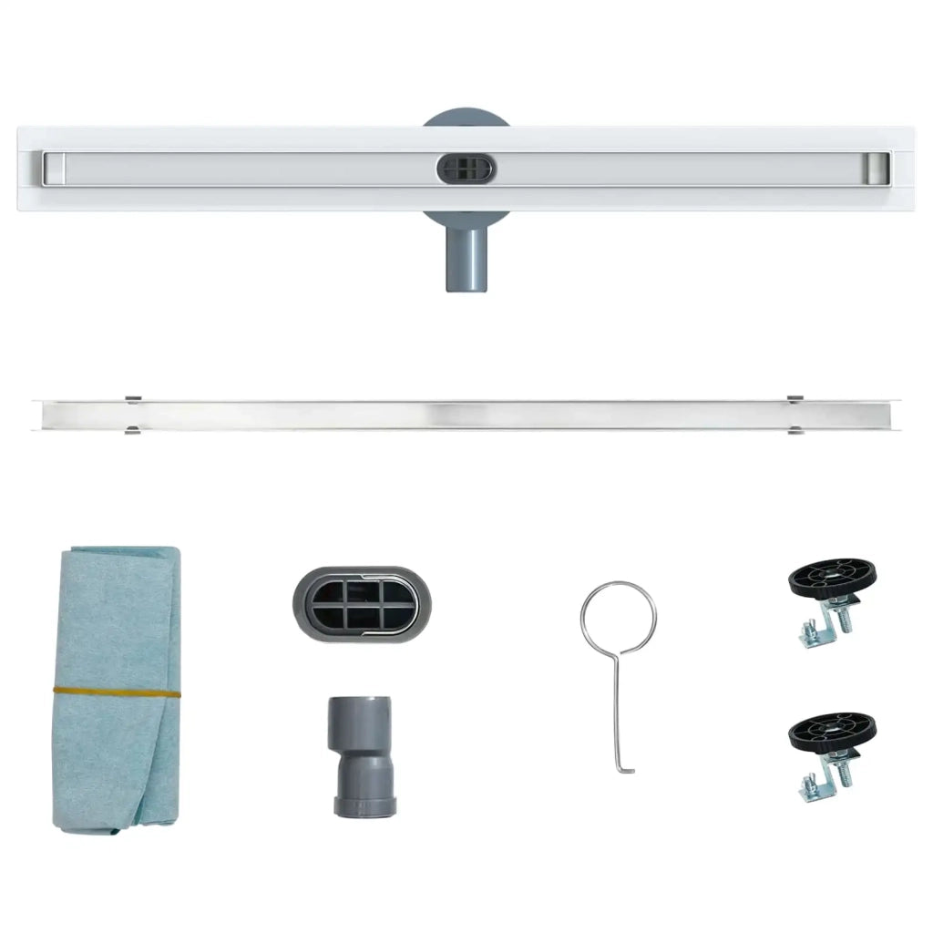 Scolascale per doccia a 360° con modello slim Argento 70 cm 42015987