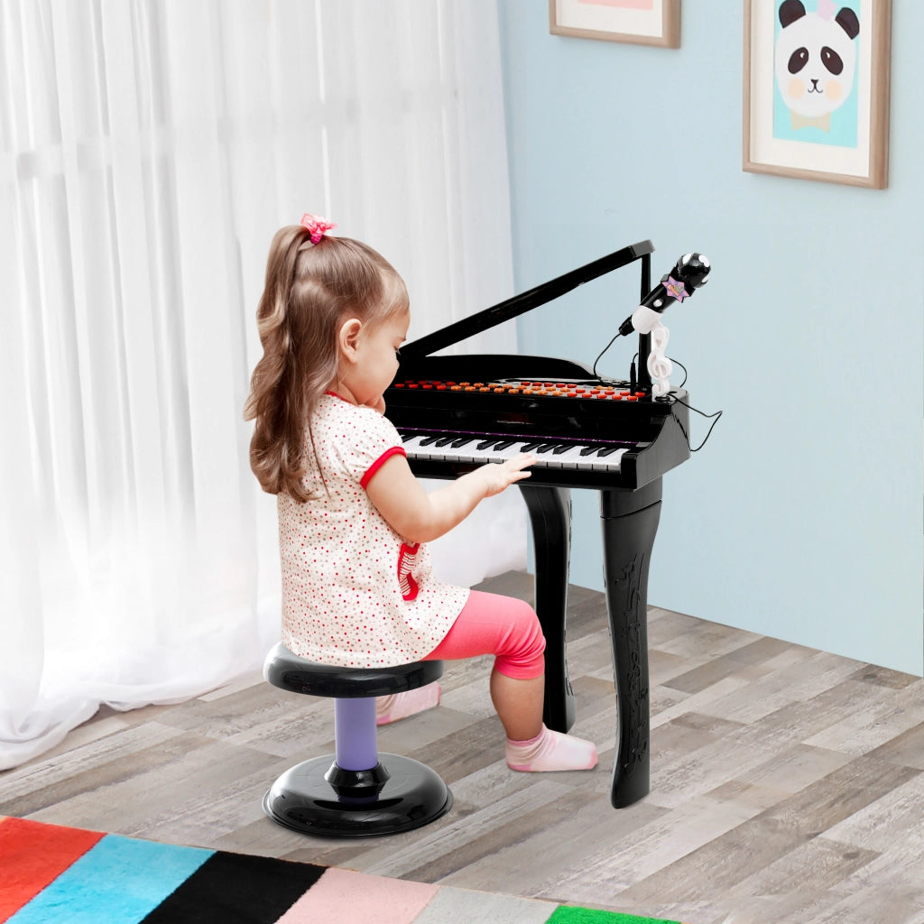 Piano per Bambini con Microfono e LED ¨C Minimal ¨C Nero