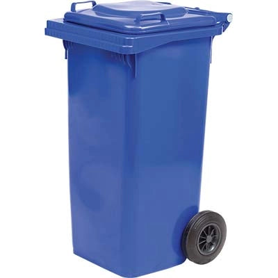 BIDONE IMMONDIZIA GREEN 240 + RUOTE ICS  AZZURRO LT 240 CM 72X58 H.CM 106