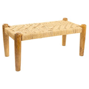 Sgabello in legno e corda marrone 90x44x35h