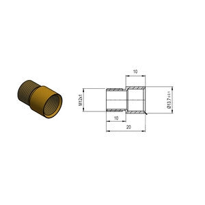 PROLUNGA P/SPIONCINI 14X20 MM