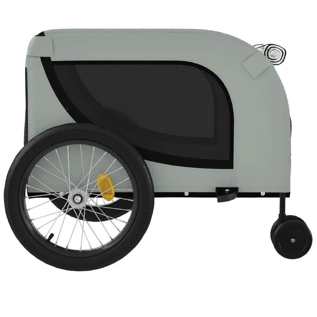 Rimorchio da Bici per Animali Grigio e Nero Oxford e Ferro 94028