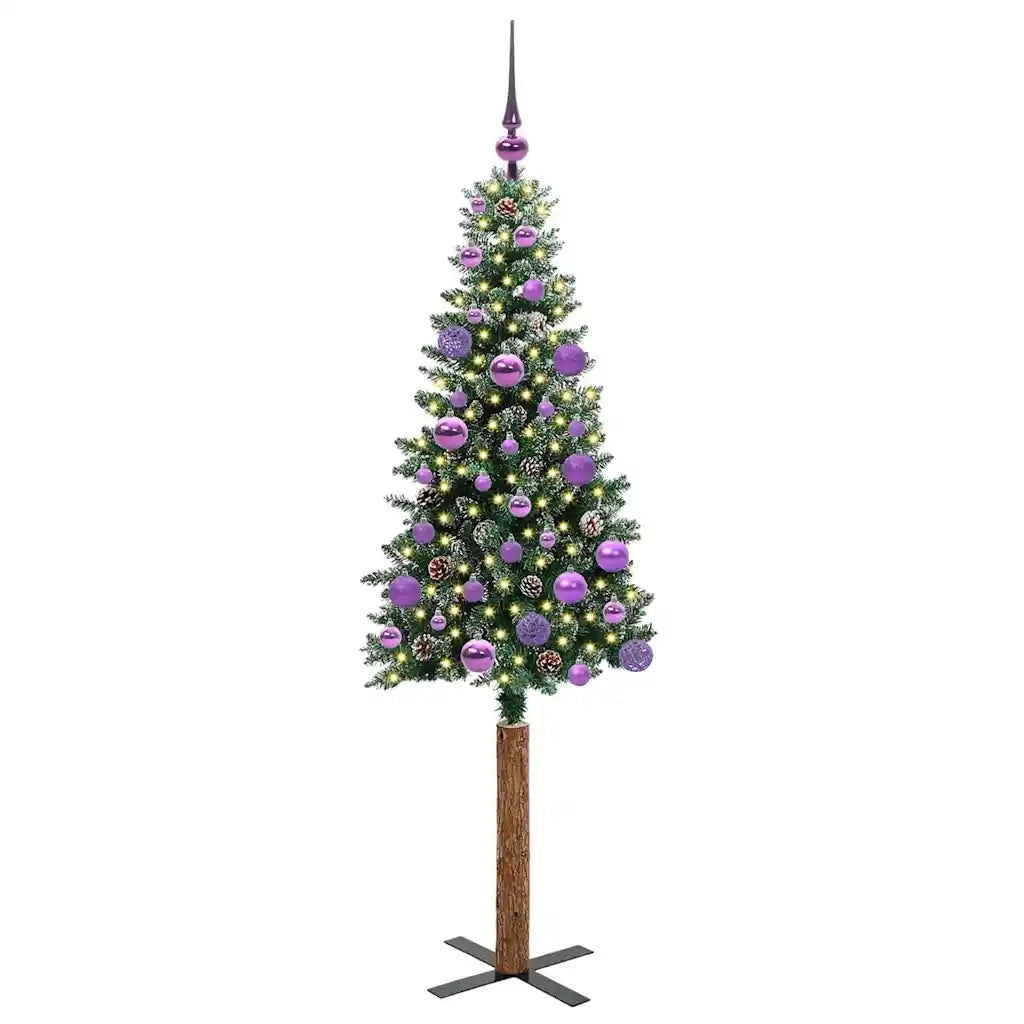 Albero di Natale snodato con 150 LED con supporto-Albero Natalizio Verde 150 cm 785747
