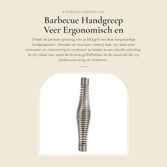 Manico per griglia in acciaio inossidabile - Accessori per griglia BBQ - Forni a legna/Camini - Manico ergonomico - 14 cm - Sostenibile e ambientalmente compatibile - Manubrio per griglia