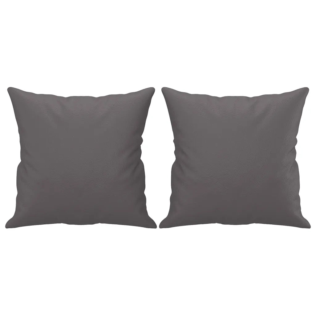 Divano a 2 Posti con Cuscini-Sofa 2 Posti con Cuscini Grigio 140 cm in Similpelle 479365