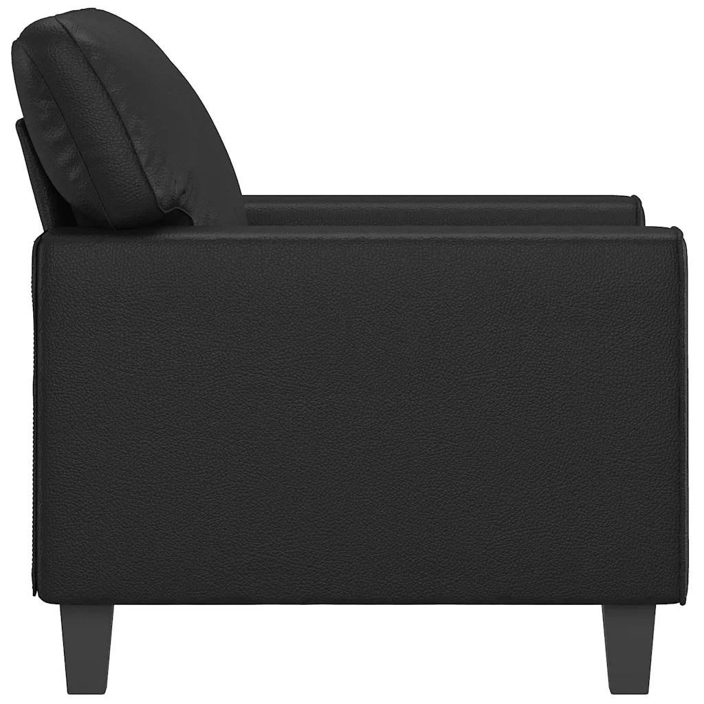 Poltrona | Sedia Relax Nera 60 cm in Similpelle