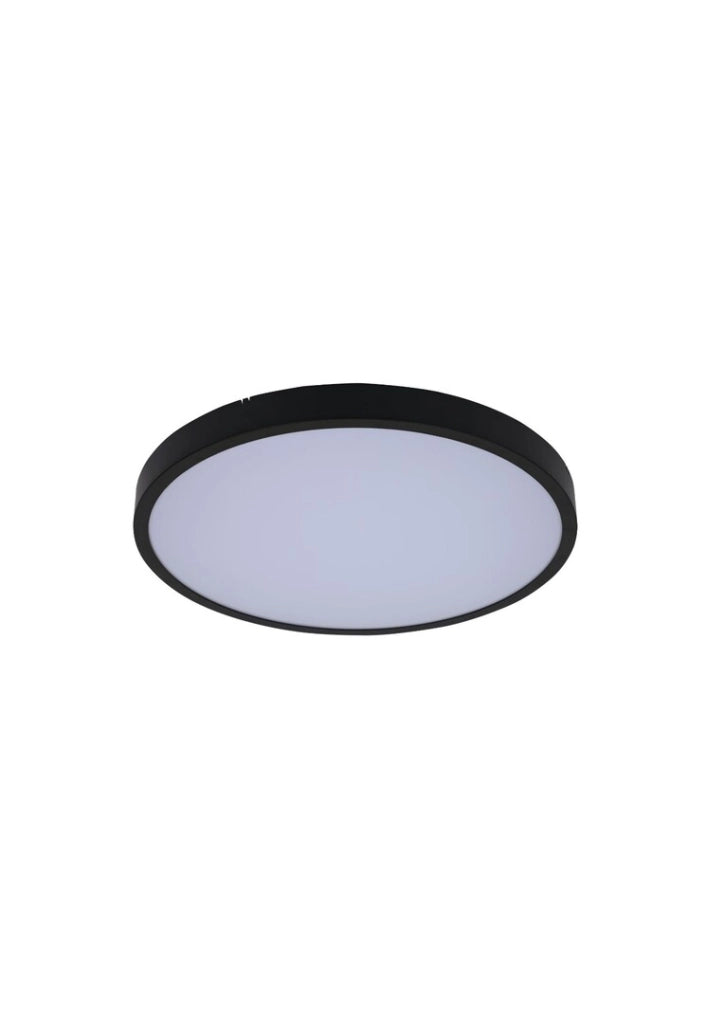 Plafoniera LED Rabalux Alenzo 42cm nera 36W IP44 con telecomando