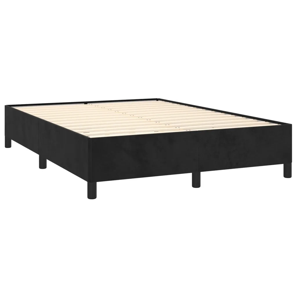 Giroletto senza Materasso Nero 140x190 cm in Velluto 347320