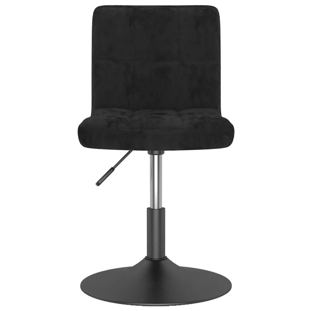 Sgabello da Bar Girevole Nero in Velluto 334249