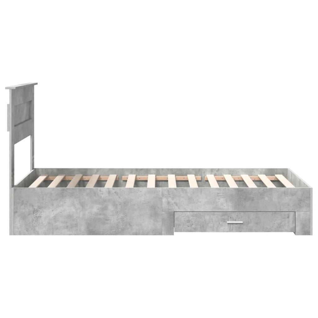 Struttura del letto-Giroletto Grigio Certo e Argento 75 x 190 cm 696151