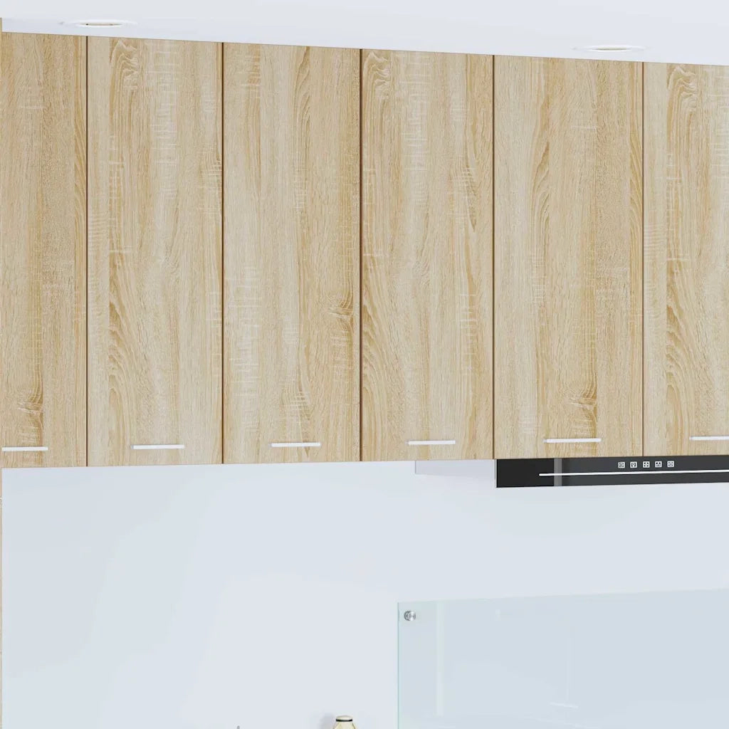 Armadio pensile 2 pcs Quercia Sonoma e Bianca 30 x 31 x 80 cm 884247