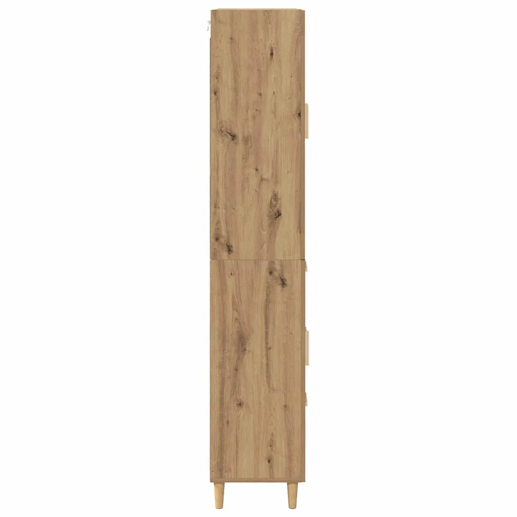 Credenza con Cassetto-Buffet-Armadio da cucina Rovere artigianale 69,5 x 34 x 180 cm 836952