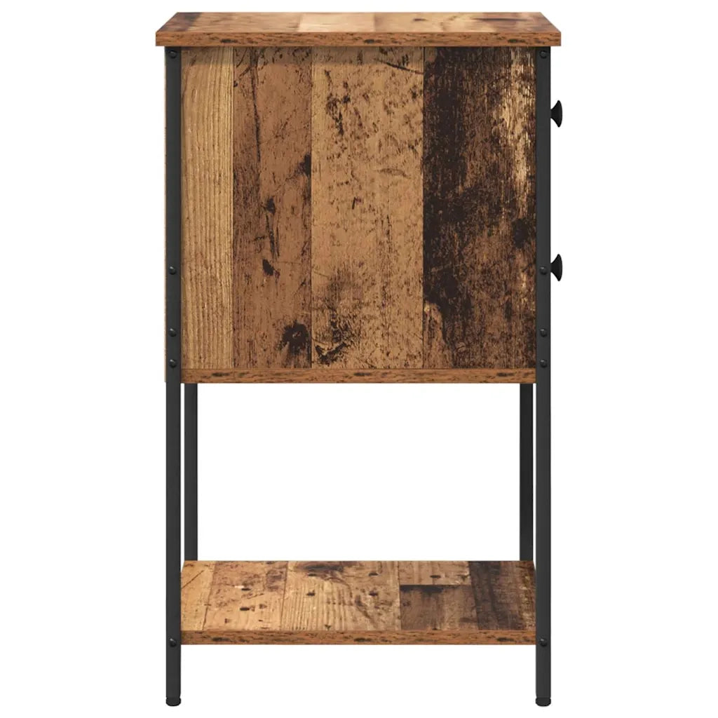 Comodino | Armadio da Notte | Mobiletto da notte con cassetto Legno vecchio 32 x 42 x 70 cm