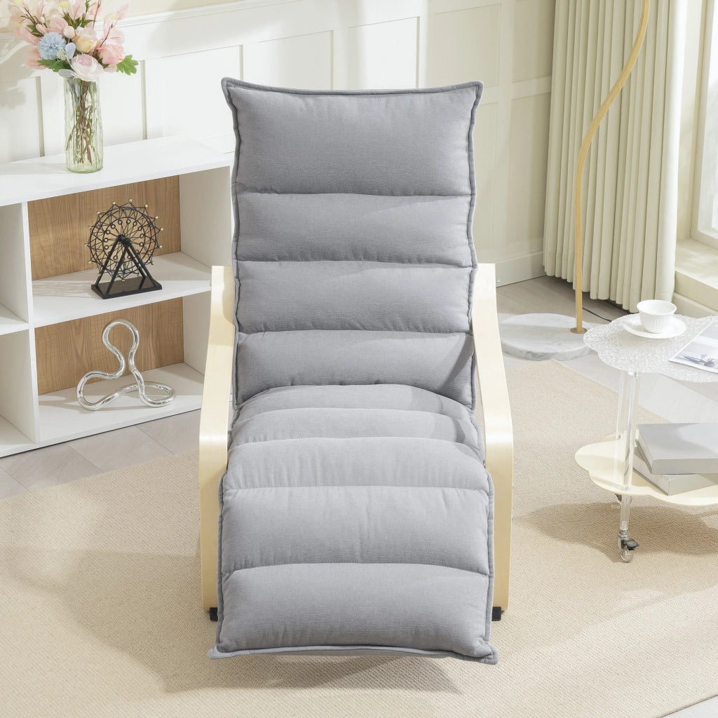 Poltrona reclinabile con poggiapiedi ¨C Minimal ¨C Grigio chiaro