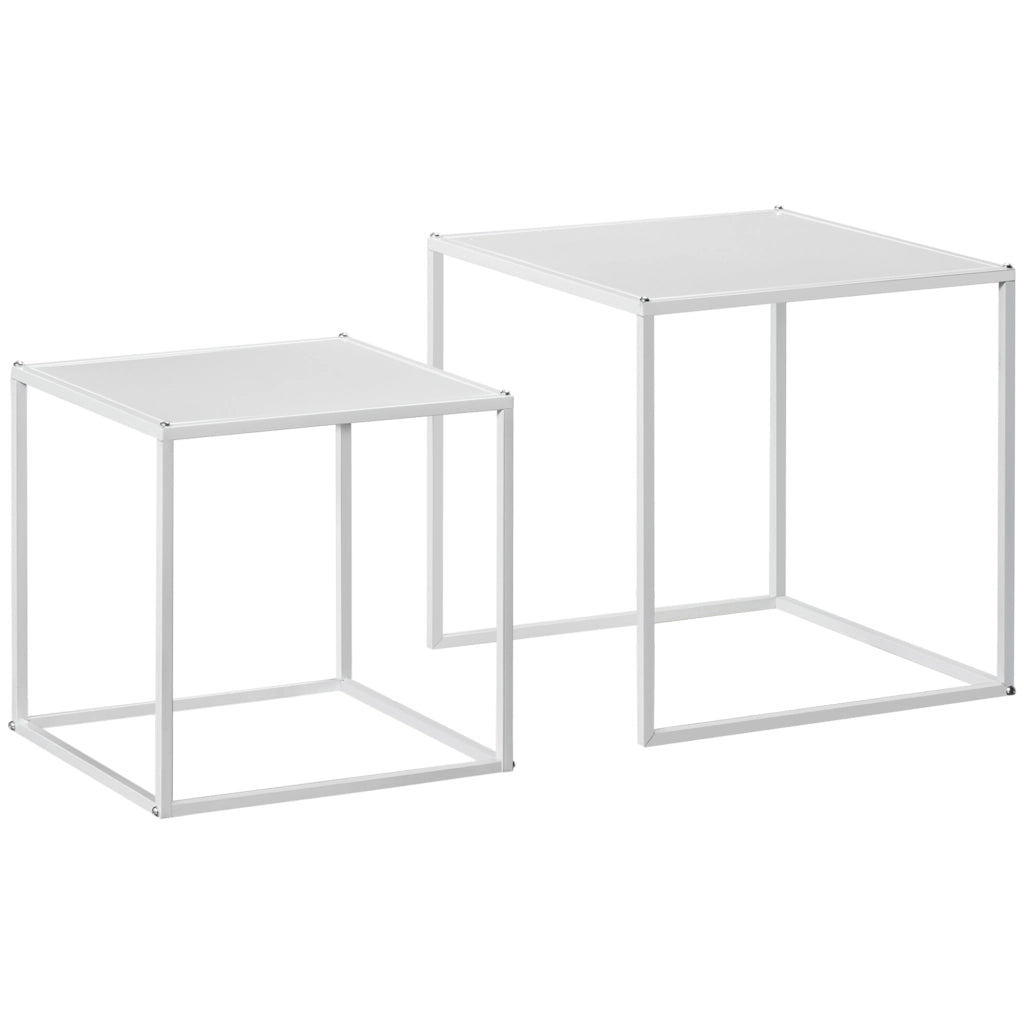 Tavolino ¨C Minimal ¨C bianco, metallo