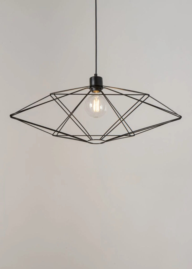 Lampada a sospensione nera industriale 73 cm Vario E27 Sigma