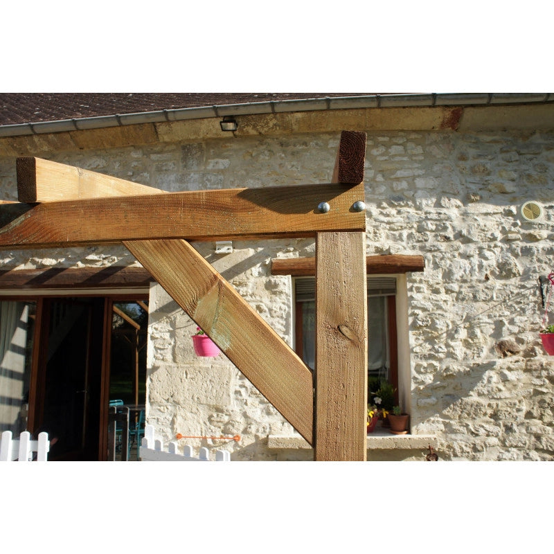 Tetto Couv'Terrasse legno 3x3,7m - con tetto
