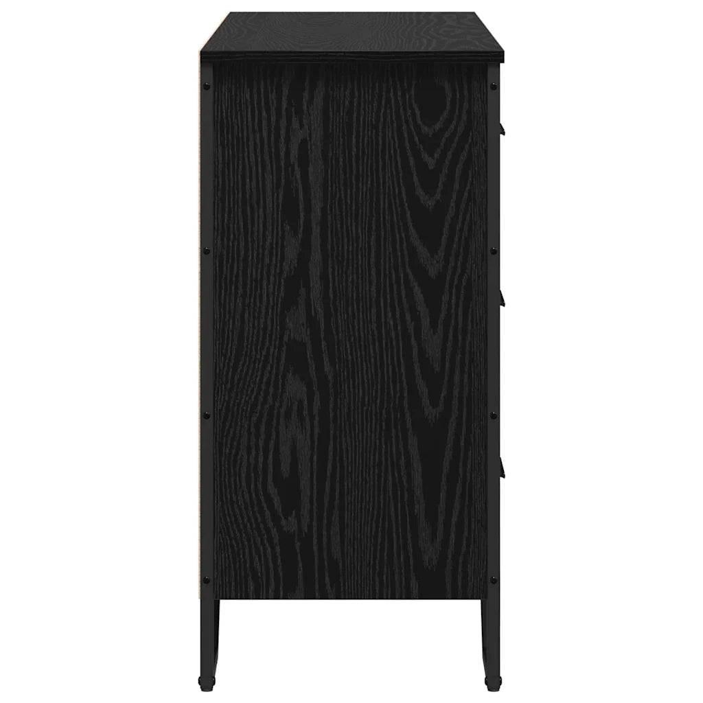 Cassettiera con cassetto 2 pz Rovere Nero 91 x 35,5 x 74,5 cm CFW4713058