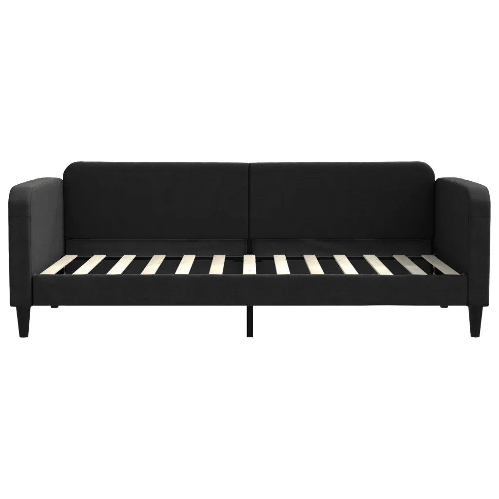 Divano letto | Sof¨¤ letto | Letto singolo Estraibile Nero 90x200 cm in Tessuto