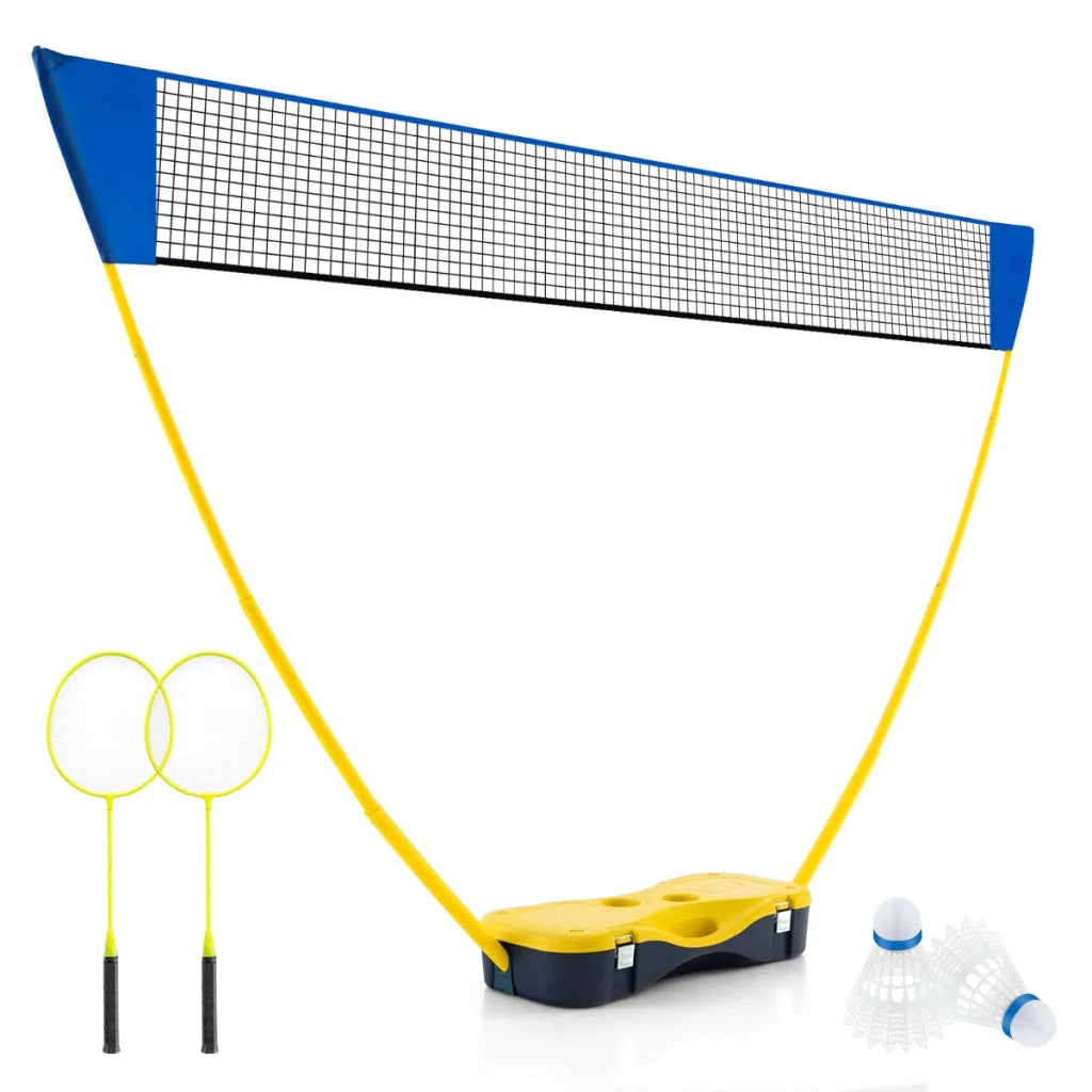 Rete da badminton portatile 270 x 33,5 x 160 cm per giochi all'aperto compatta da riporre in PE blu 20_0011887