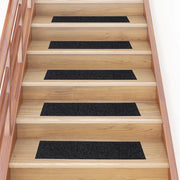 Tappetini per scale autoadesivi 30 pz 76x20 cm neri rettangolari 3365723
