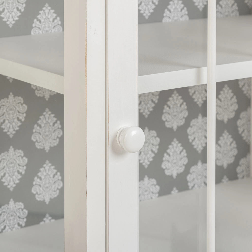 Vetrina in legno bianco 60,5x40,5x114,5h