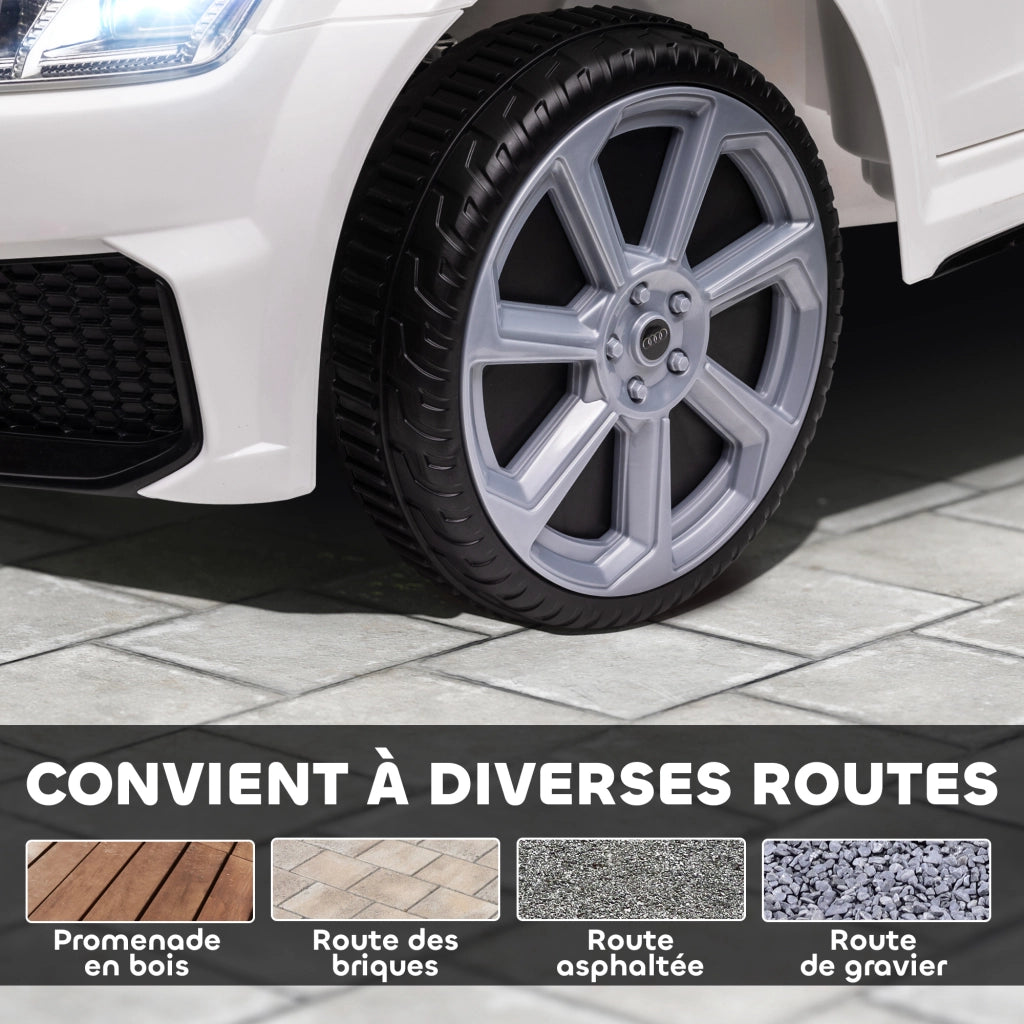 Auto elettrica per bambini Audi TT RS 12V ¨C Minimal ¨C Bianco