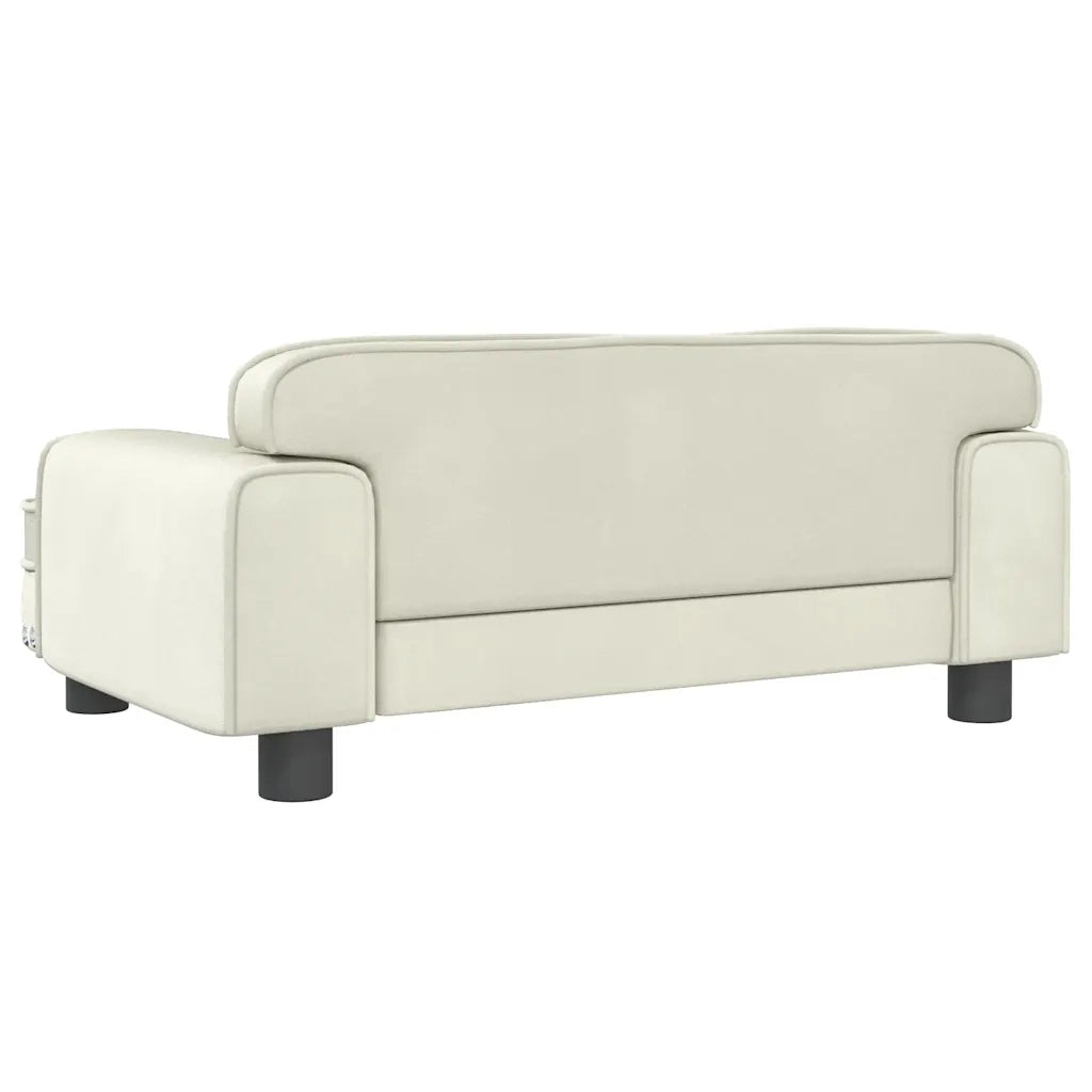 Divano per Bambini-Sofa-Divanetto Crema 70x45x30 cm in Velluto