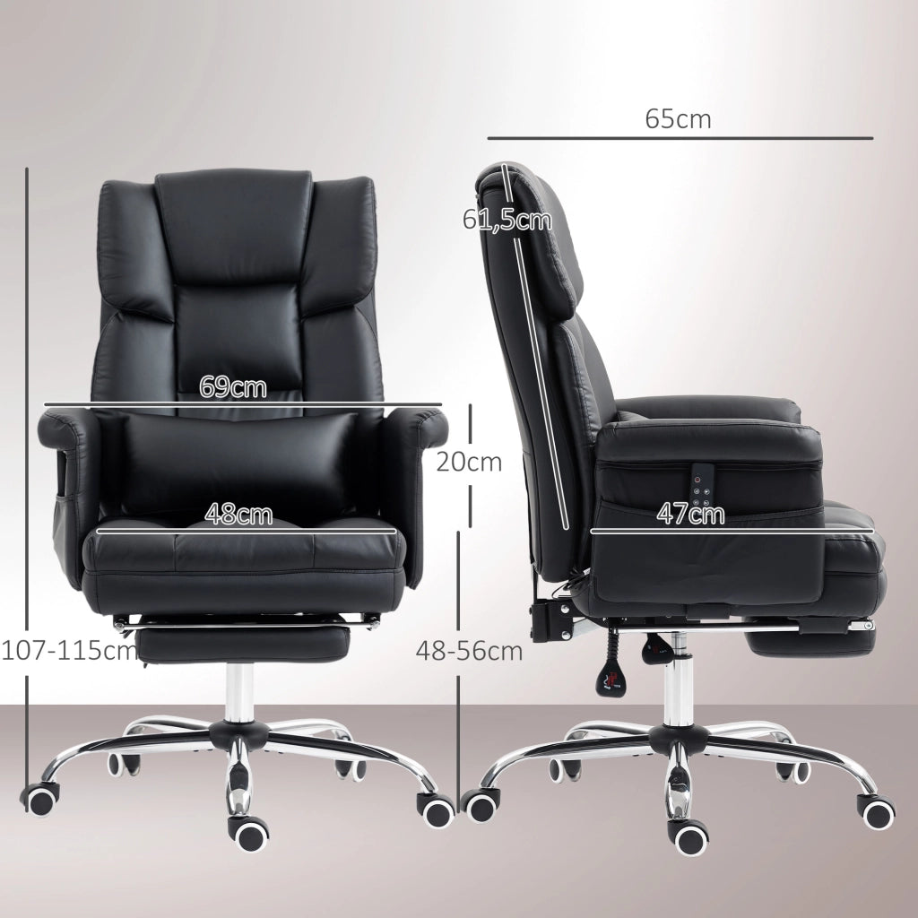 Sedia da ufficio con massaggio ¨C zephmum ¨C struttura nera