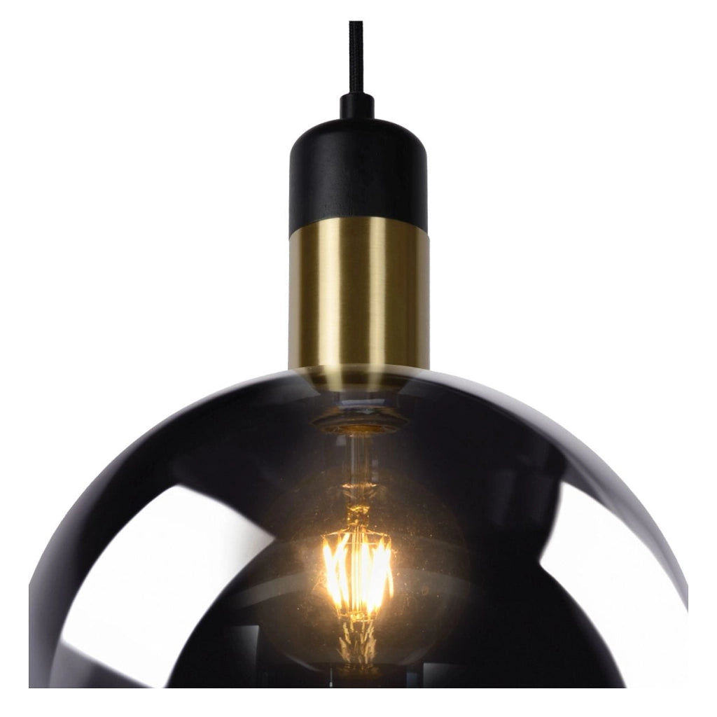 Lampada a sospensione Lucide Julius Ø40 nera E27 40W