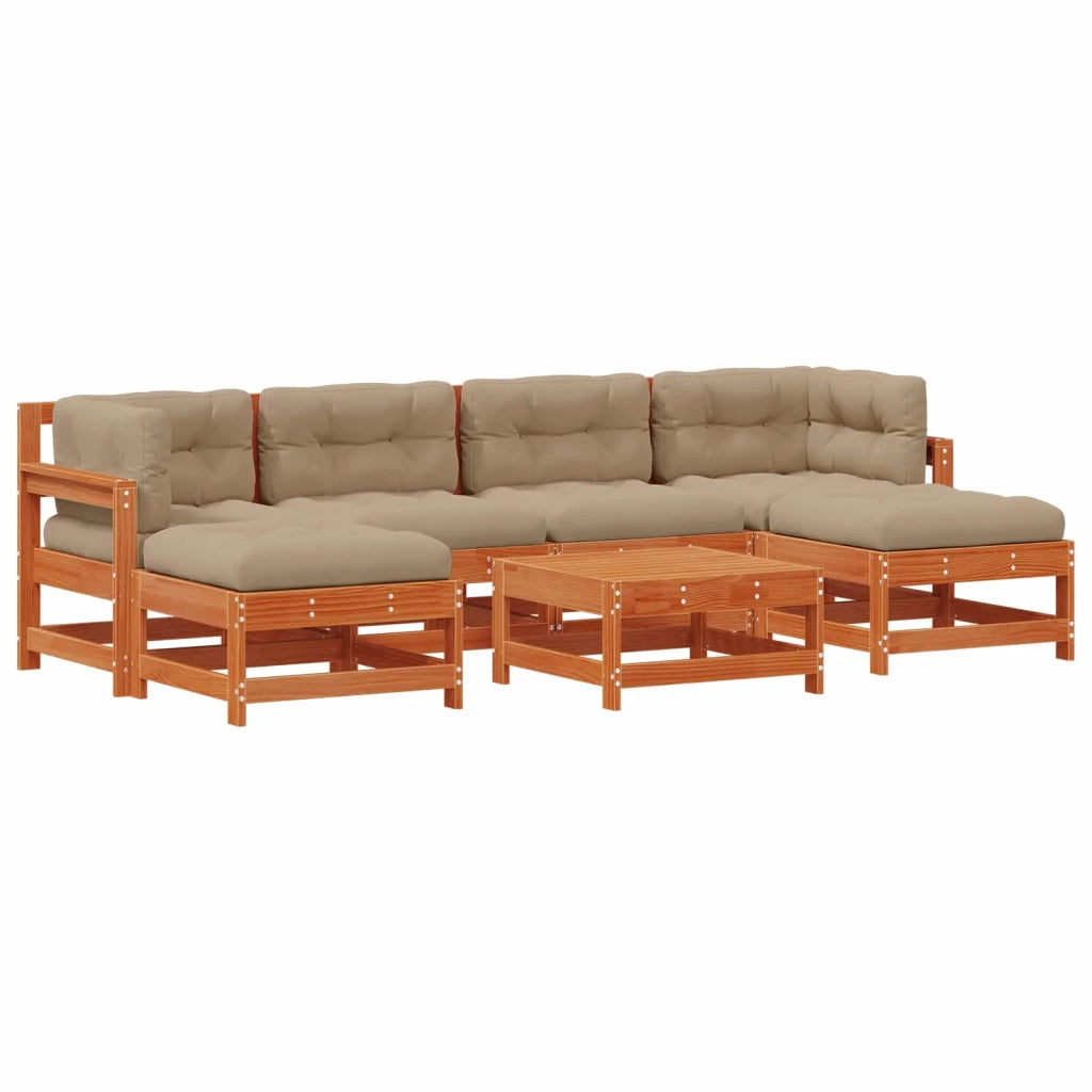 Set Lounge da Giardino 7 pcs Marrone Cerato 3418067